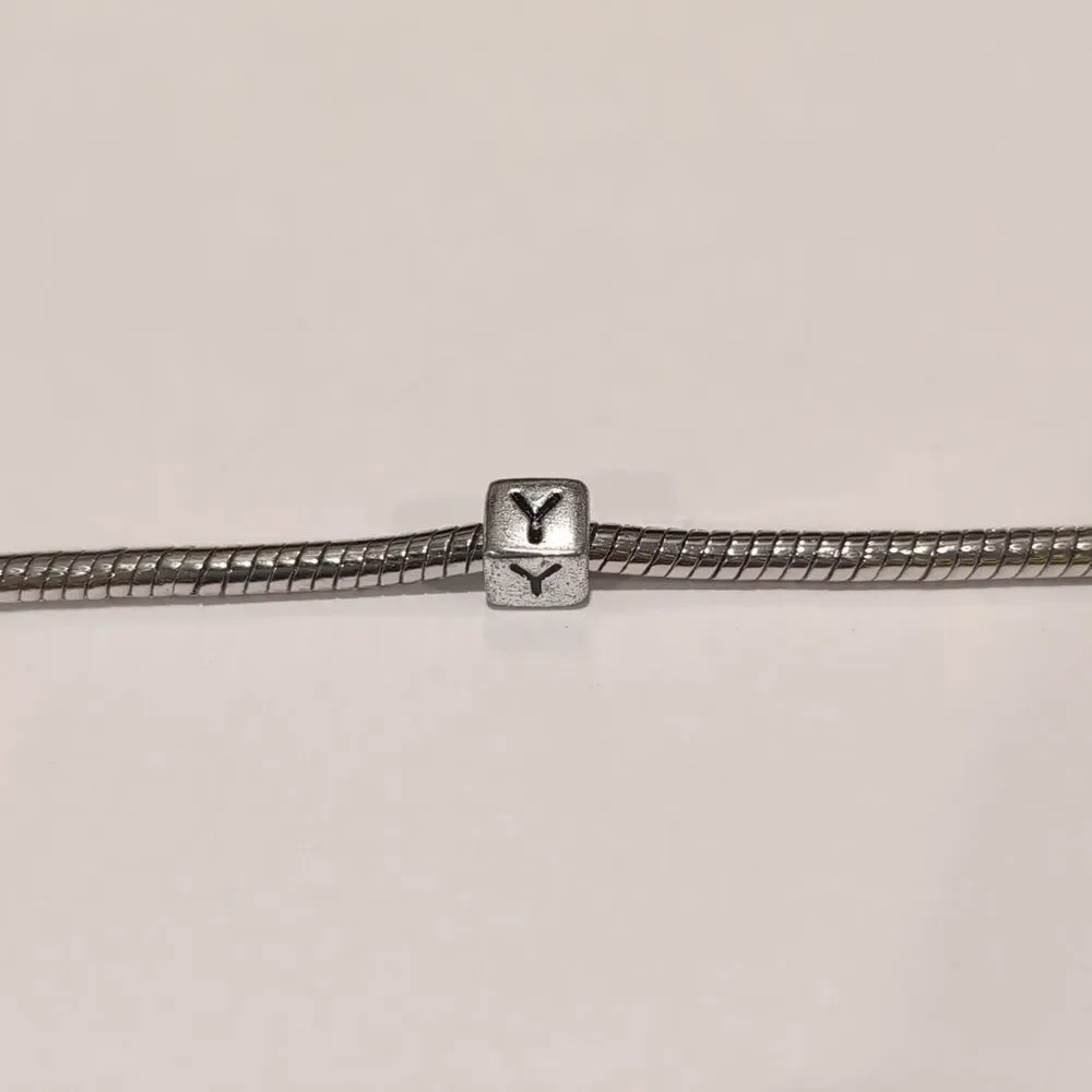 Silver Y‎ Spacer Charm for Pandora Style Bracelet